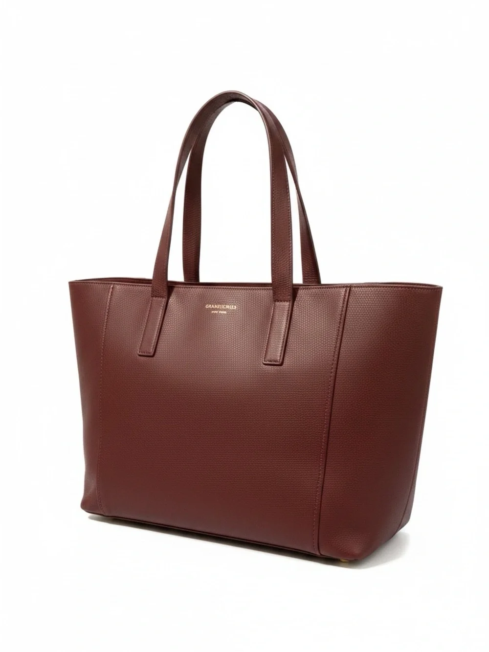 Cole Haan Grand Series Burgundy Pebbled Leather Shopper Tote NWOT